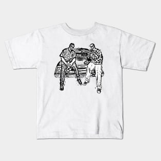 Prophetz in Da Projectz Graffiti & Tour Dates On Back - White Kids T-Shirt